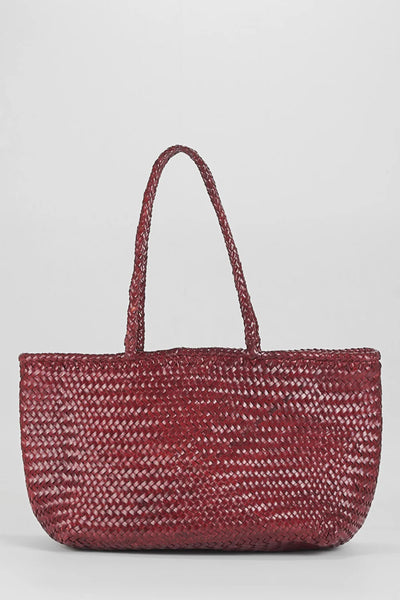 Ellyla Amora Woven Shoulder Bag in Burgundy