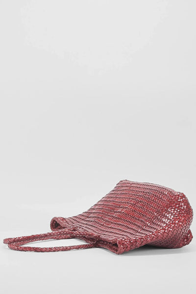 Ellyla Amora Woven Shoulder Bag in Burgundy