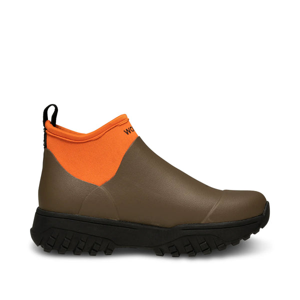 Woden Irene Waterproof Boots in Dark Olive and Tiger