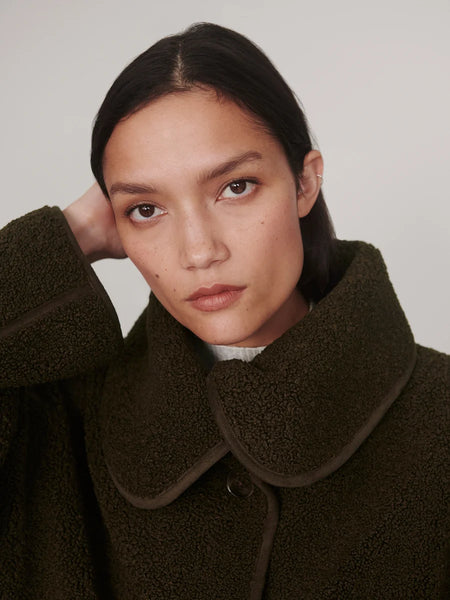 Varley Kellan Short Boxy Jacket in Olive Bark