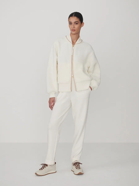 Varley Klaudia Fleece Jacket in Egret