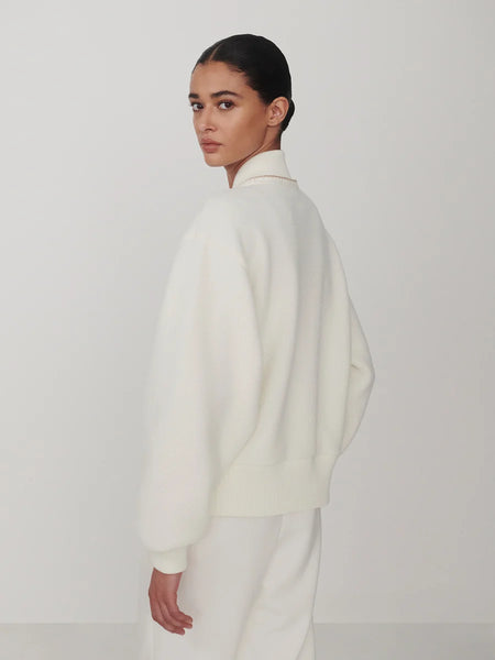 Varley Klaudia Fleece Jacket in Egret