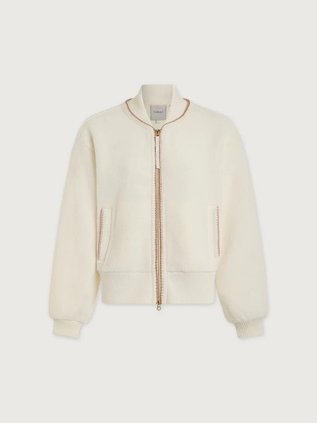 Varley Klaudia Fleece Jacket in Egret