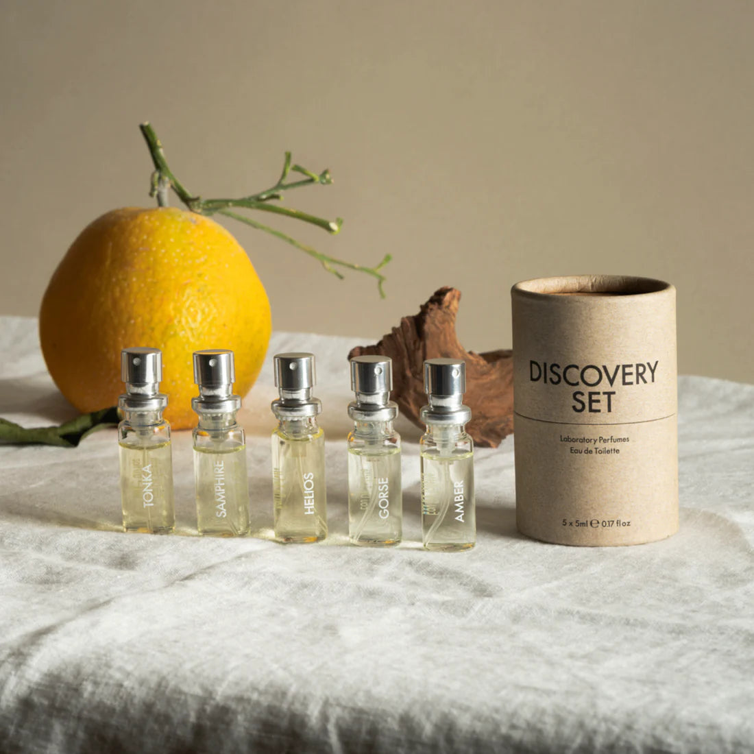 Laboratory Perfumes Eau de Toilette Discovery Set 5x 5ml. tonka, samphire, helios,gorse,amber