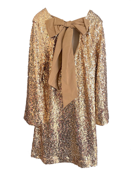 Lavi Sequin Dress in Gold