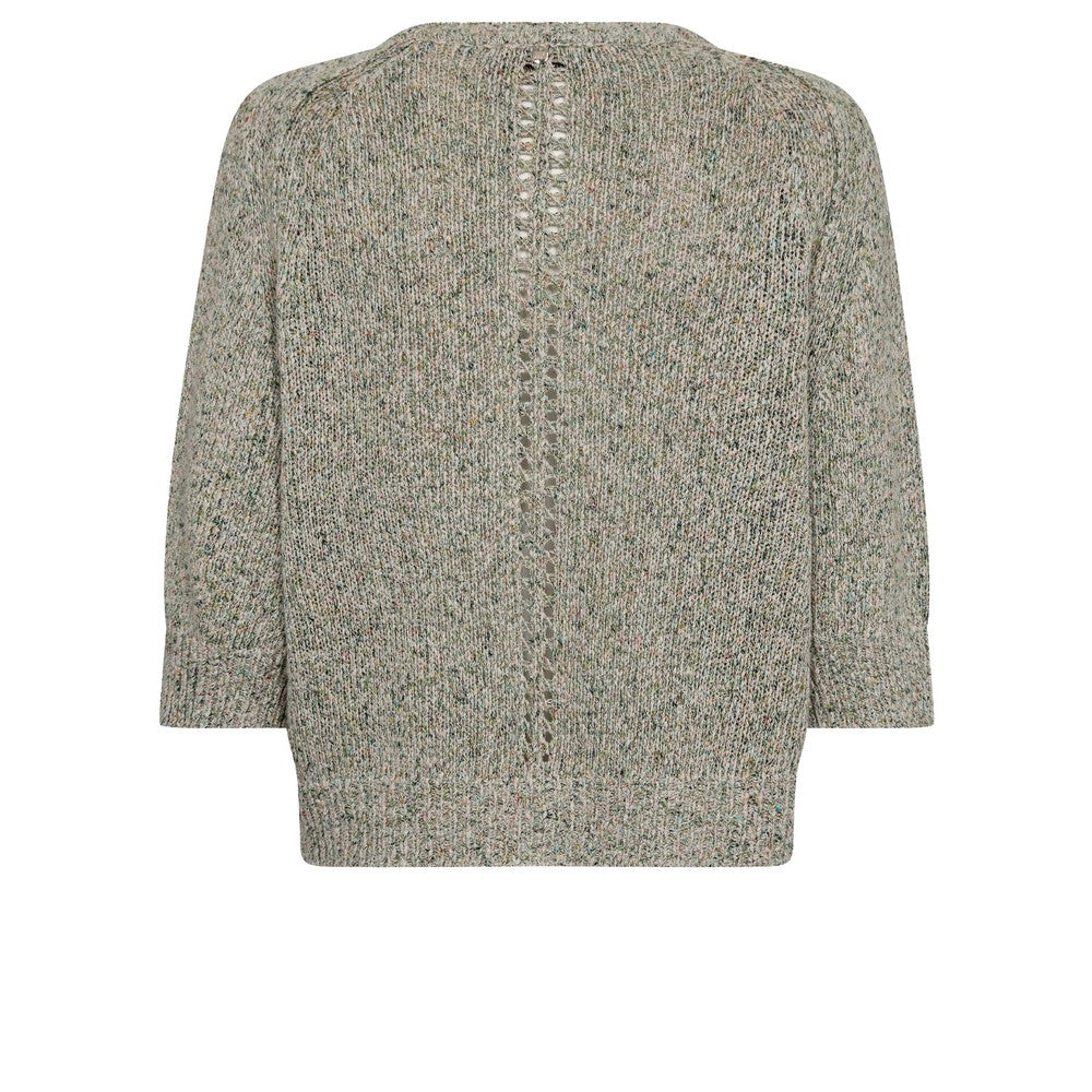 Mos Mosh Lizet Camelot Knit Cardigan in Turf Green – blue Saffron