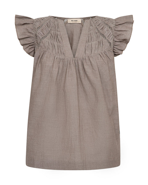 Mos Mosh Woda Izha Blouse in Chocolate Chip