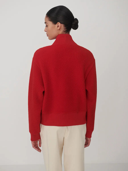 Varley Mumford Half Zip Fleece in Washed Red
