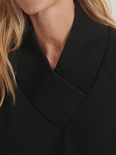 Varley Macie Zip Hem Sweater in Black
