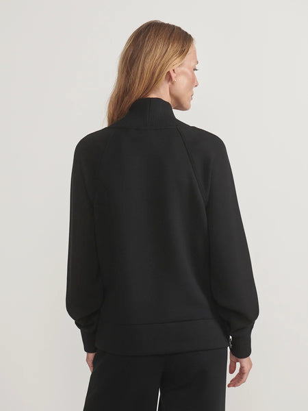 Varley Macie Zip Hem Sweater in Black