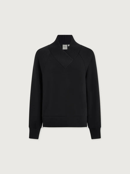 Varley Macie Zip Hem Sweater in Black