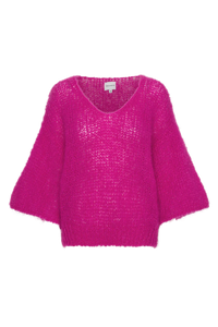 *Last one!* American Dreams Miranda Sweater in Neon Pink