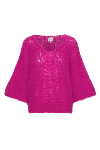 *Last one!* American Dreams Miranda Sweater in Neon Pink
