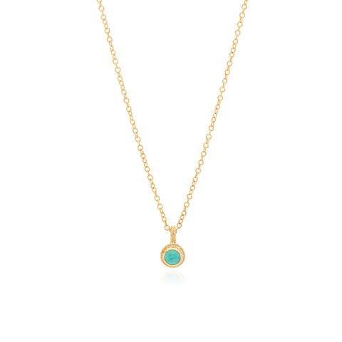Anna Beck Circle Drop Necklace Turquoise NK10537-GTQ