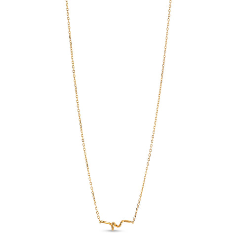 Enamel Copenhagen Twist Necklace in Gold