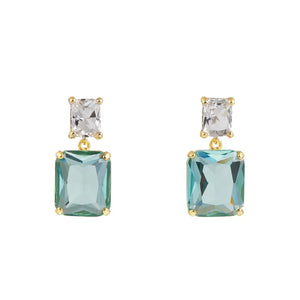 Orelia Statement Crystal Double Drop Earrings