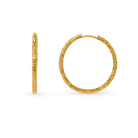 Orelia Molten Mid Size Hoop Earrings