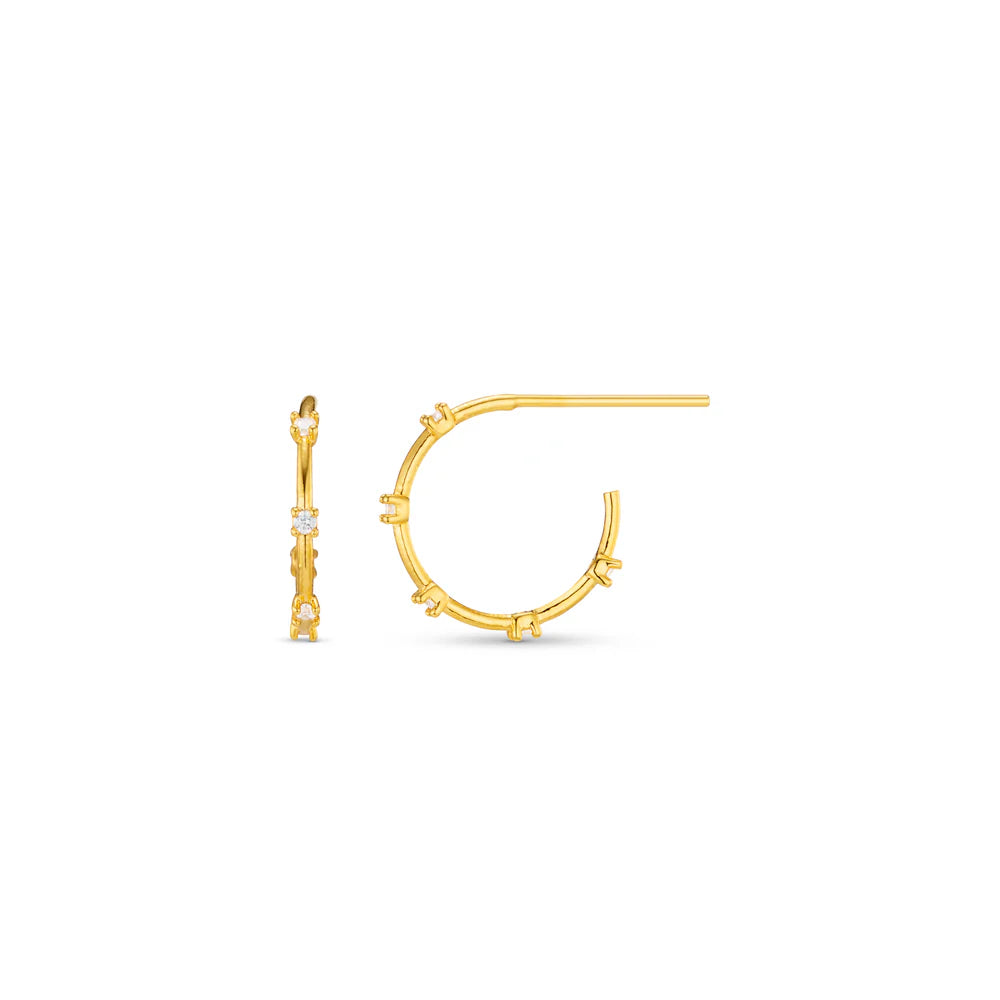 *LAST ONE!* Orelia Fine Crystal Stationed Hoop Earrings ORE30043