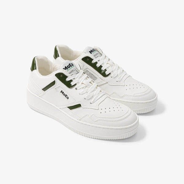 MoEa Gen 1 Trainers in Cactus White and Green