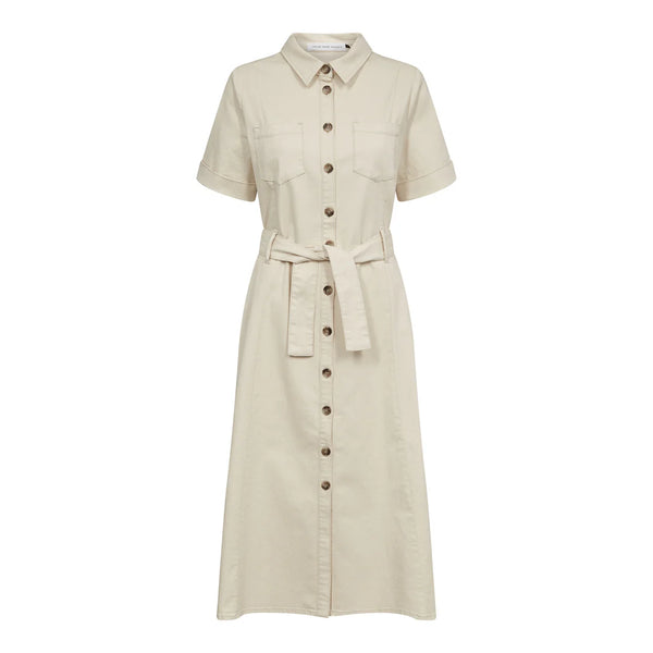 Pieszak Georgia Belted Dress in Ecru