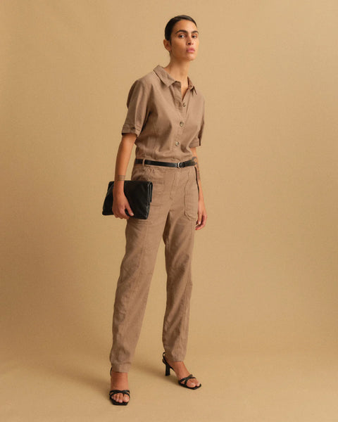 Pieszak Jill Jumpsuit in Lead Brown