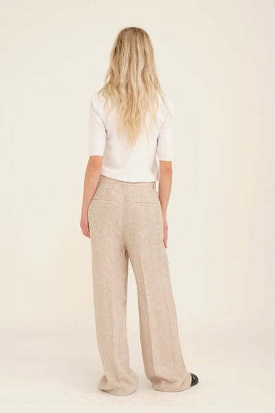 Pieszak Mya Linen Pant in Chalk Beige