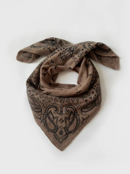 Lescarf Cashmere Paisley in Greige 65cm