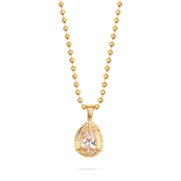 Talis Chains Pear Drop Pendant Necklace Cubic Zirconia