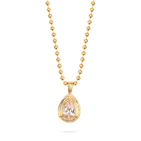 Talis Chains Pear Drop Pendant Necklace Cubic Zirconia
