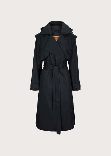 BRGN Regndråpe Trench Coat in New Black