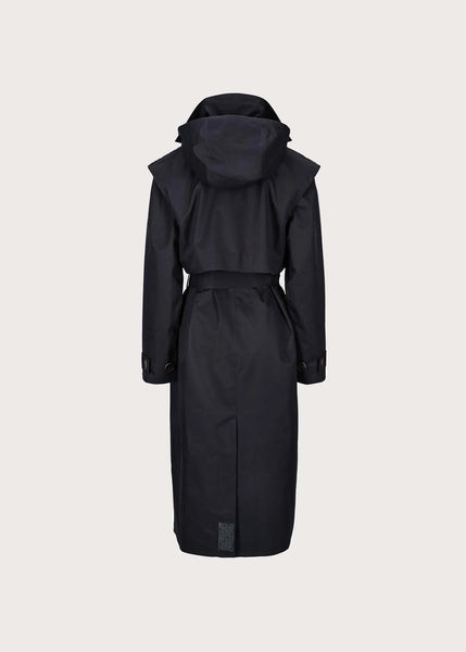 BRGN Regndråpe Trench Coat in New Black