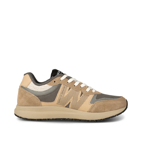 Woden Rigmore Reflective Trainer in Silver Mink