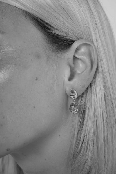 Tutti Row Earrings in Silver