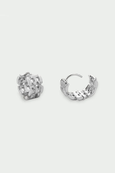Tutti Linear Earrings in Silver
