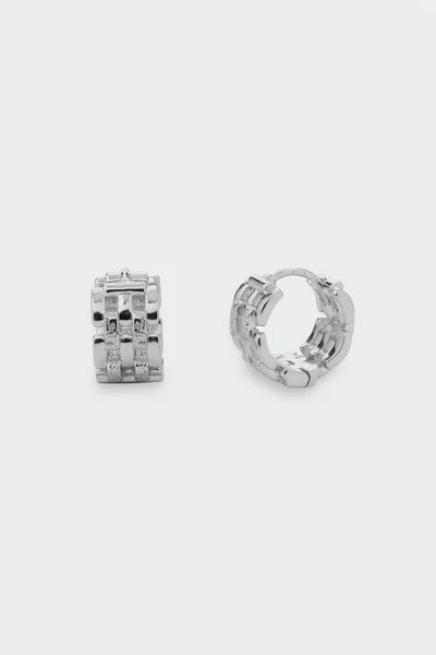 Tutti Linear Earrings in Silver
