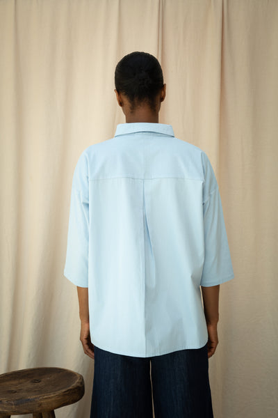 Beaumont Organic Reese Shirt in Powder Blue