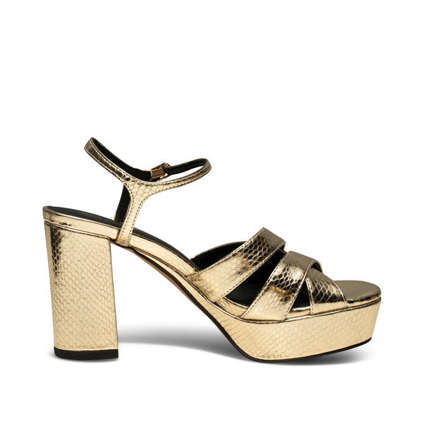 Shoe The Bear Nova Strap Sandal in Gold Leather