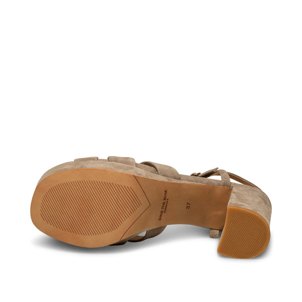 Shoe The Bear Nova Strap Sandal in Taupe Suede