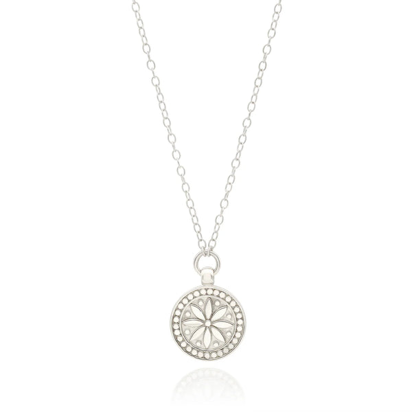 Anna Beck Classic Round Reversible Flower Necklace in Gold & Silver NK10659-TWT