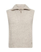 Mos Mosh Thora Highneck SL Knit in Feather Grey