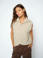 Mos Mosh Thora Highneck SL Knit in Feather Grey