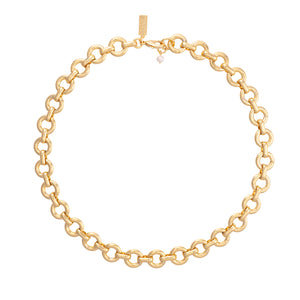 Talis Chains Chubby Link Choker Necklace in Gold