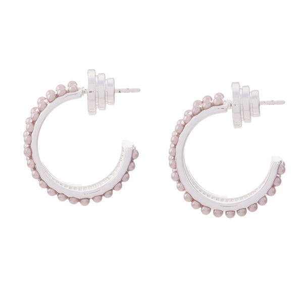 Talis Chains Manhattan Flat Hoop Earrings in Silver