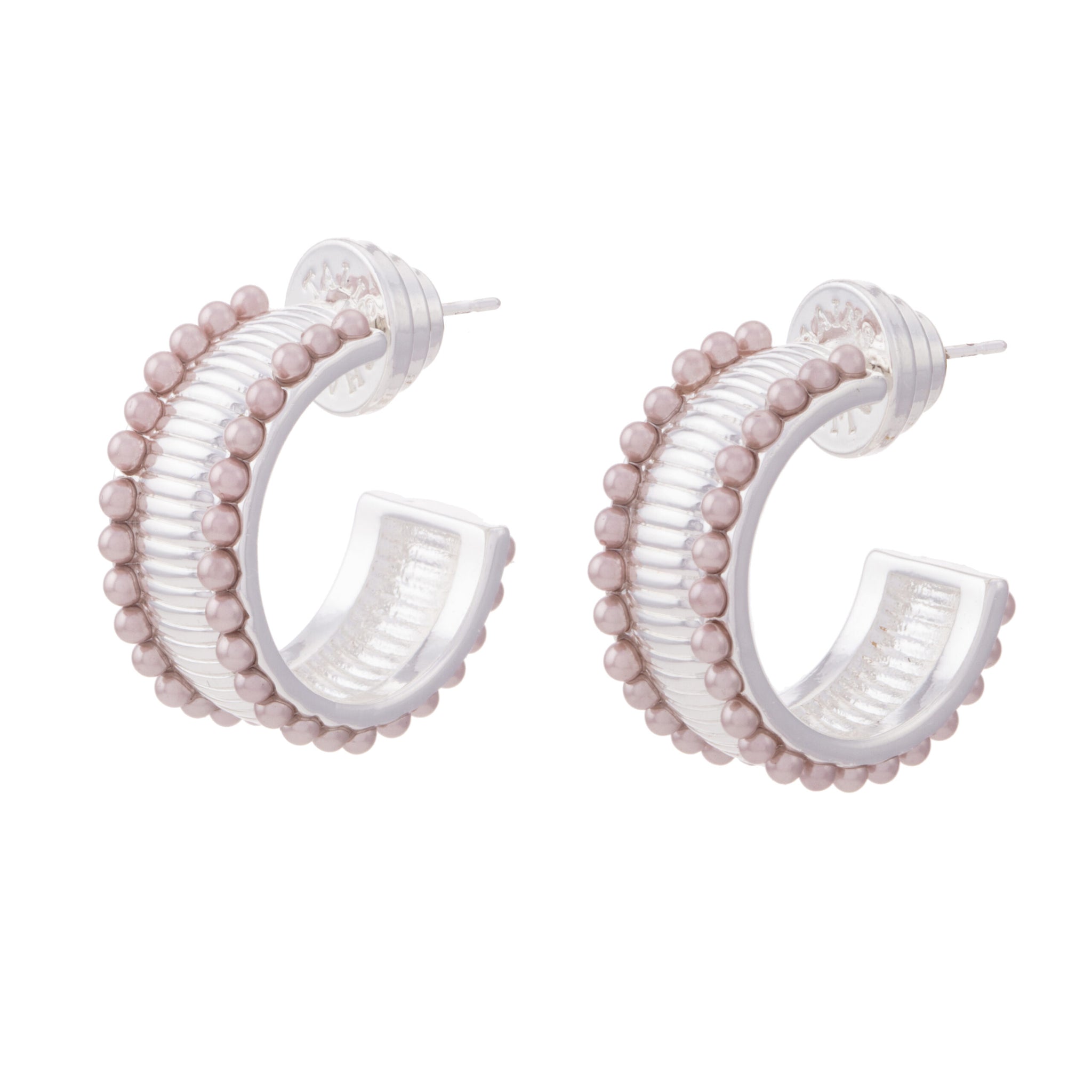 Talis Chains Manhattan Flat Hoop Earrings in silver