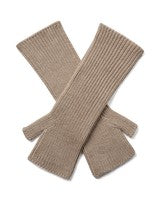Mos Mosh Tova Wool Rib Mittens in Doeskin