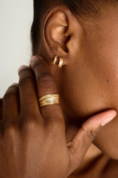 Tutti Contour Ring Set in Gold