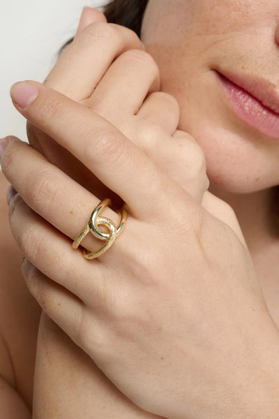 Tutti & Co Alder Ring in Gold