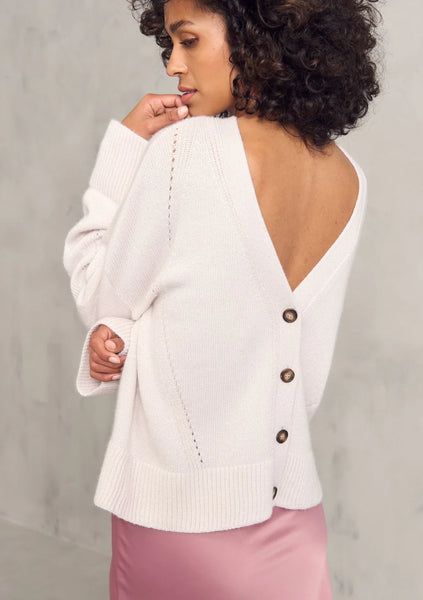 Loop Cashmere Lofty Cashmere Cardigan in Camelia Pink Sparkle