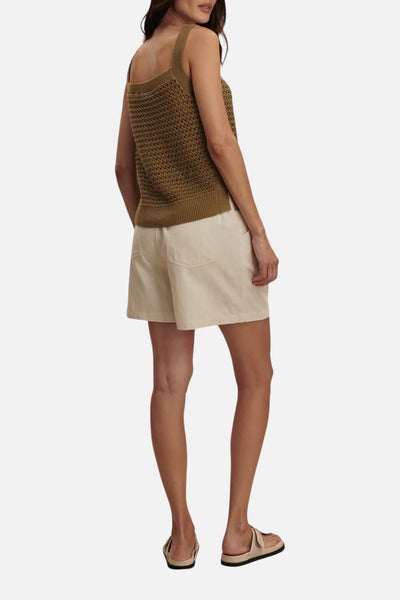COMING SOON Varley Ebden Knit Tank in Golden Olive