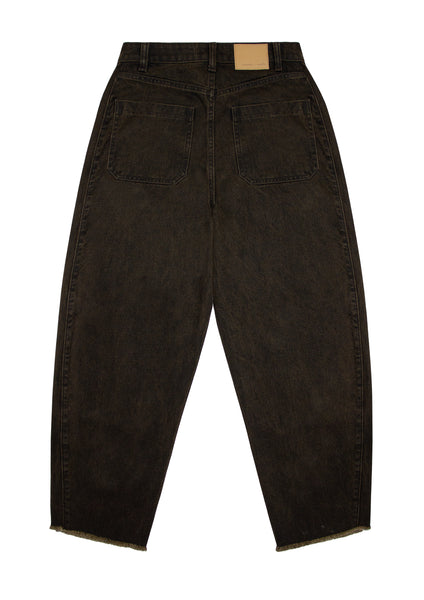 Seventy + Mochi Bo Jean in Cacao Short WBOJ0114-S Dark brown pants on a white background